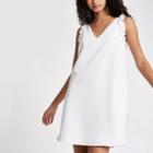 River Island Womens White Frill Sleeveless Slip Dress