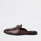 River Island Mens Leather Snaffle Backless Loafer