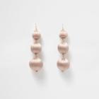 River Island Womens Nude Triple Ball Drop Earrings