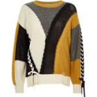 River Island Womens Colour Block Ladder Lace-up Jumper