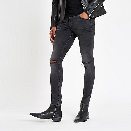 River Island Mens Wash Danny Super Skinny Stretch Jeans