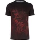 River Island Mens Fade Abstract Print Muscle Fit T-shirt