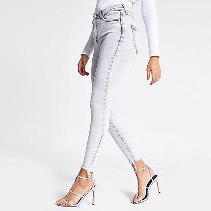 River Island Womens Hailey High Rise Acid Jeans