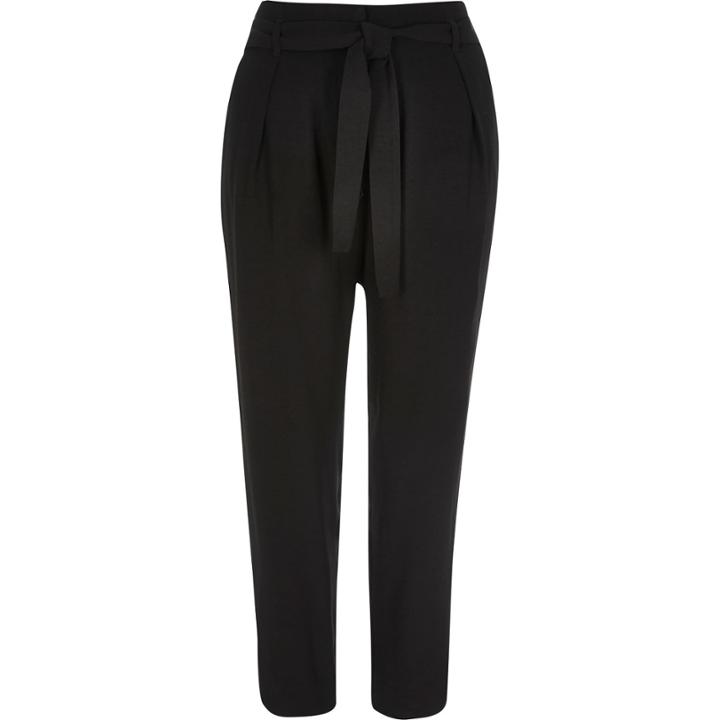 River Island Womens Soft Tie Waist Cigarette Trousers