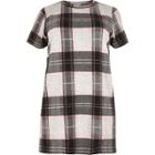 River Island Womens Plus Check Oversized T-shirt