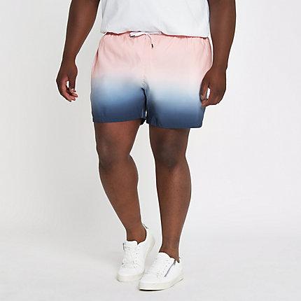 River Island Mens Big And Tall Dip Dye Swim Short