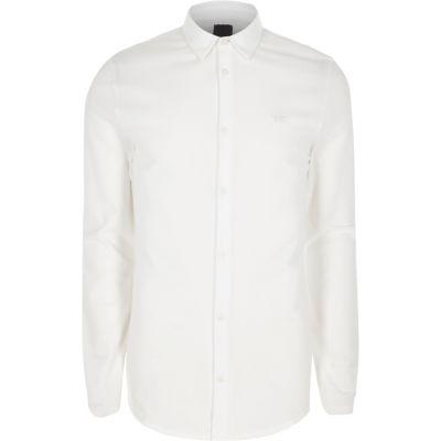 River Island Mens Big And Tall White Button Down Shirt
