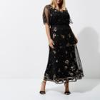 River Island Womens Plus Floral Embellished Maxi Dress