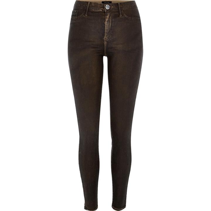 River Island Womens Coated Molly Jeggings