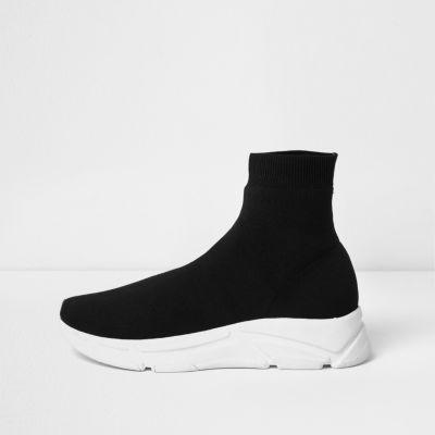 River Island Womens Knitted Sock Runner Sneakers