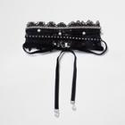 River Island Womens Lace Faux Pearl Bolo Choker