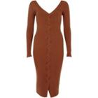 River Island Womens Cable Knit Cut Out Dress