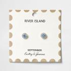 River Island Womens September Birthstone Stud Earrings