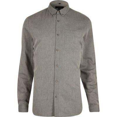 River Island Mens Diamond Textured Slim Fit Shirt