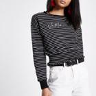 River Island Womens Stripe 'la Moderne' Cropped Sweater