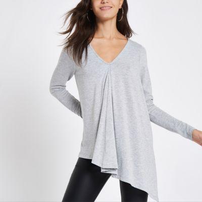 River Island Womens Long Sleeve Drape Top