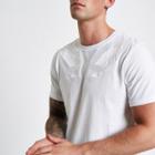 River Island Mens White Jack And Jones Falcon Embroidered T-shirt