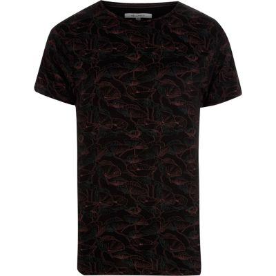 Mens Bellfield Printed Crew Neck T-shirt