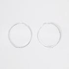 River Island Womens Silver Rhinestone Embellished Hoop Earrings