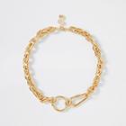 River Island Womens Gold Colour Chunky Rope Necklace