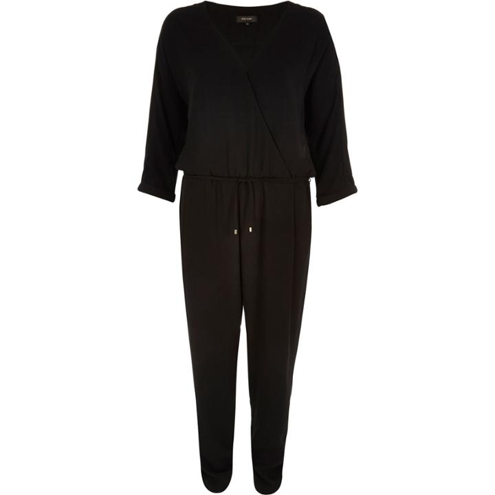 River Island Womens Soft Loose Fit Wrap Jumpsuit