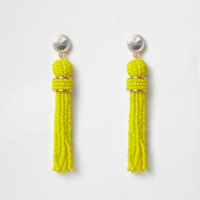 River Island Womens Seedbead Tassel Earrings