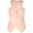 River Island Womens Nude Crossover Top