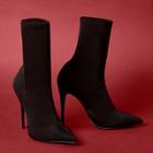 River Island Womens Pointed Scuba Stiletto Sock Boots