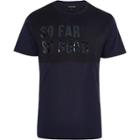 River Island Mens Contrast Patent Print T-shirt