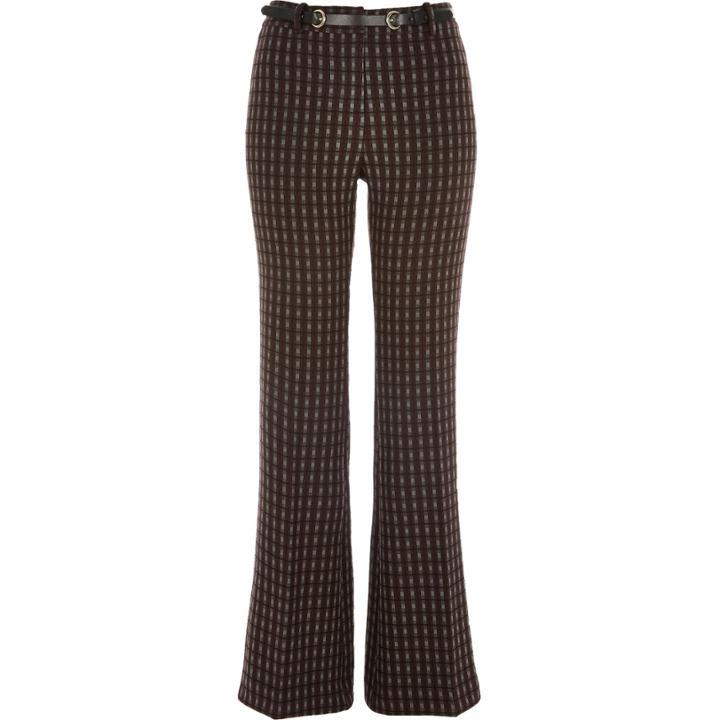 River Island Womens Check Flared Pants