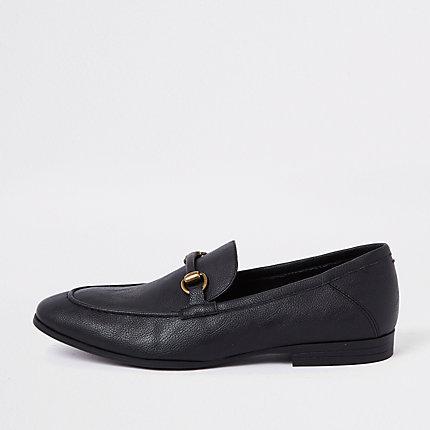 River Island Mens Faux Leather Snaffle Loafers