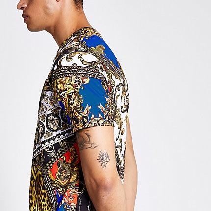 River Island Mens Jaded London Scarf Print T-shirt