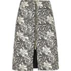 River Island Womens Floral Zip-up A-line Midi Skirt