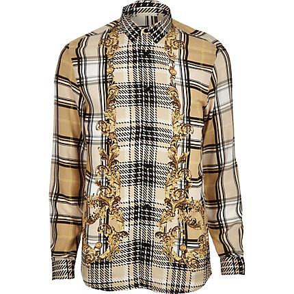 River Island Mens Jaded London Check Baroque Shirt