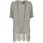 River Island Womens Knit Crochet Tassel Cardigan