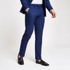 River Island Mens Stretch Slim Fit Suit Trousers