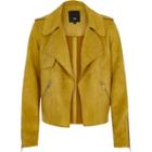 River Island Womens Faux Suede Cropped Trench Coat Jacket