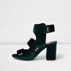 River Island Womens Velvet Strappy Shoe Boots