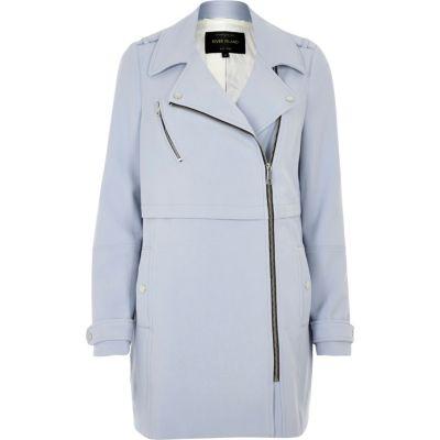 River Island Womens Longline Woven Biker Jacket