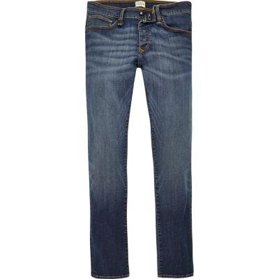 River Island Mensblue Wash Ri Flex Danny Super Skinny Jeans