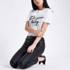 River Island Womens White 'do Your Thing' Print T-shirt