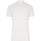 River Island Mensbig & Tall White Muscle Fit Polo Shirt