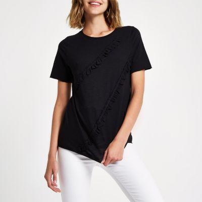 River Island Womens Ruffle T-shirt