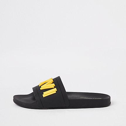 River Island Mens 'lxvi' Embossed Sliders