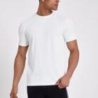 River Island Mens White Wide Ribbed Muscle Fit T-shirt