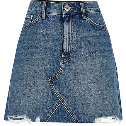 River Island Womens Petite Denim Mini Skirt