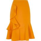 River Island Womens Midi Frill Skirt