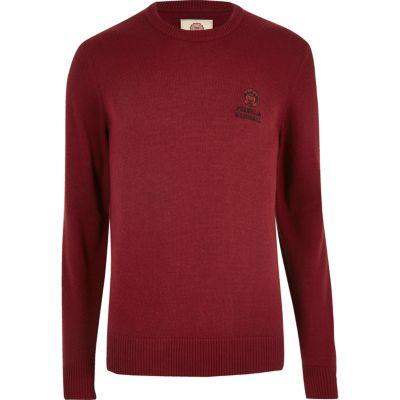 River Island Mensred Franklin & Marshall Sweater