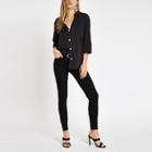 River Island Womens Button Front Bar Back Satin Blouse