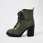 River Island Womens Chunky Wide Fit Lace-up Boots